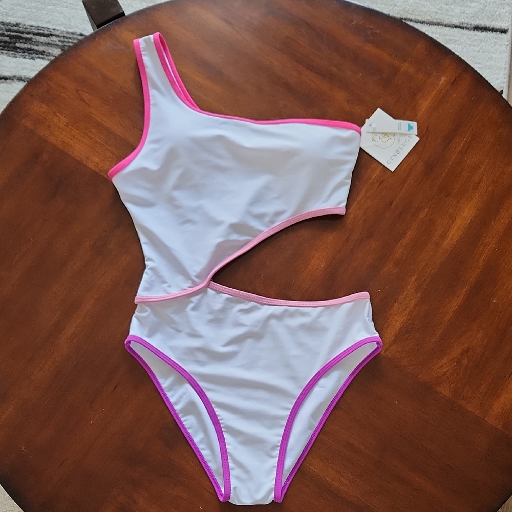 Cyn & Luca One-Shoulder Swimsuit - Size Small Petite - NWT